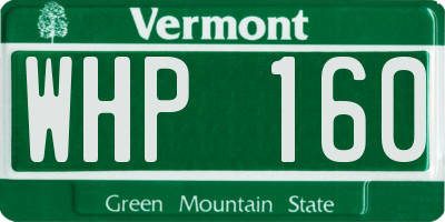 VT license plate WHP160