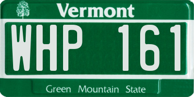 VT license plate WHP161