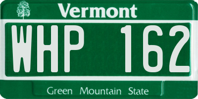 VT license plate WHP162