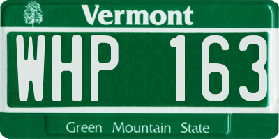 VT license plate WHP163
