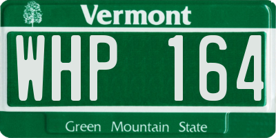 VT license plate WHP164