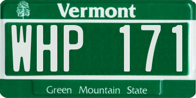 VT license plate WHP171