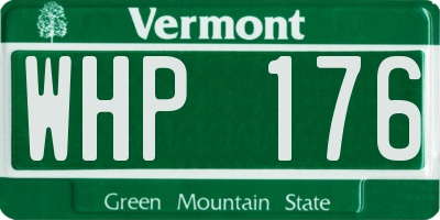 VT license plate WHP176