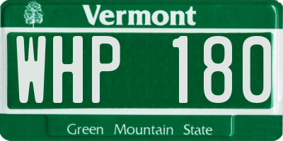 VT license plate WHP180