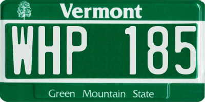 VT license plate WHP185