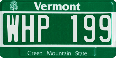 VT license plate WHP199