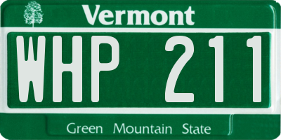 VT license plate WHP211