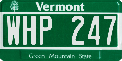 VT license plate WHP247