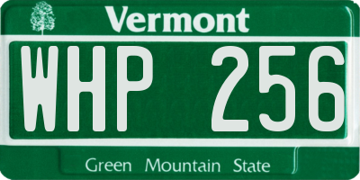 VT license plate WHP256