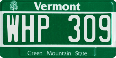 VT license plate WHP309