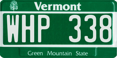 VT license plate WHP338