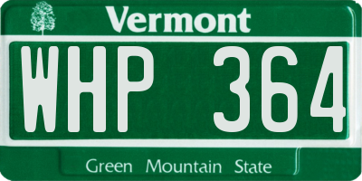 VT license plate WHP364