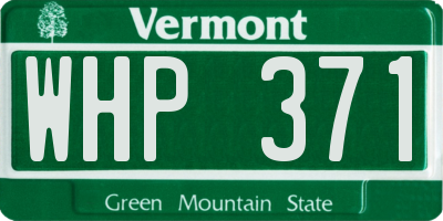 VT license plate WHP371