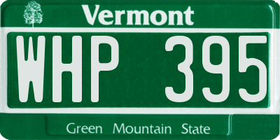 VT license plate WHP395