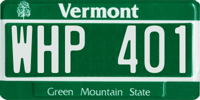 VT license plate WHP401