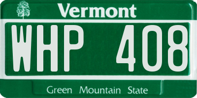 VT license plate WHP408