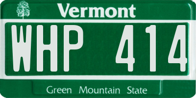 VT license plate WHP414
