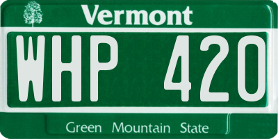 VT license plate WHP420