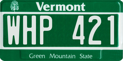VT license plate WHP421