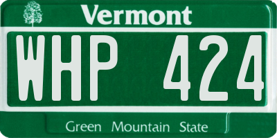 VT license plate WHP424