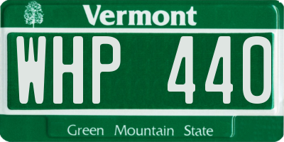 VT license plate WHP440