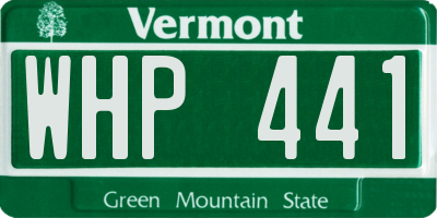 VT license plate WHP441