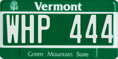 VT license plate WHP444