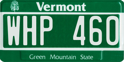VT license plate WHP460