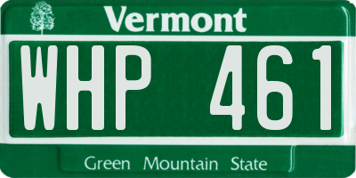 VT license plate WHP461