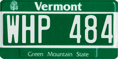 VT license plate WHP484