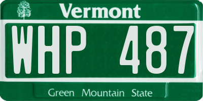 VT license plate WHP487