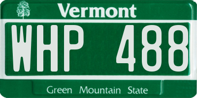 VT license plate WHP488