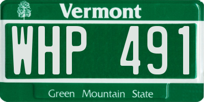 VT license plate WHP491