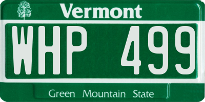 VT license plate WHP499