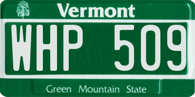 VT license plate WHP509