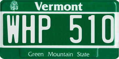 VT license plate WHP510