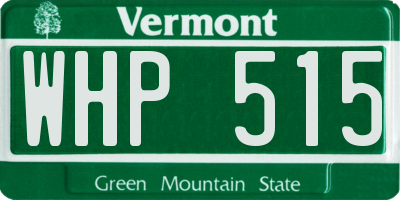 VT license plate WHP515