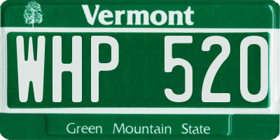 VT license plate WHP520