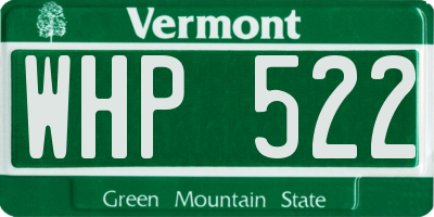 VT license plate WHP522