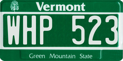 VT license plate WHP523