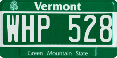VT license plate WHP528