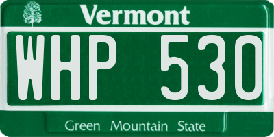 VT license plate WHP530