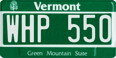 VT license plate WHP550