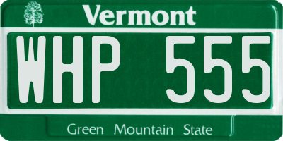 VT license plate WHP555