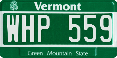 VT license plate WHP559
