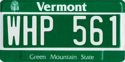 VT license plate WHP561