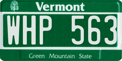 VT license plate WHP563
