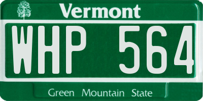 VT license plate WHP564