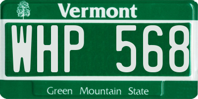 VT license plate WHP568
