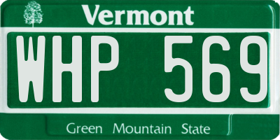 VT license plate WHP569